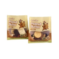 Sachet refermable personnalisé en CPP recyclable à trois soudures avec fenêtre transparente pour beurre de cacahuète, chips, produits de boulangerie et sucre