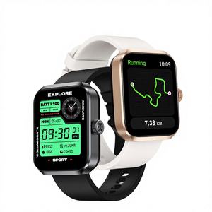 <span class=keywords><strong>Montre</strong></span> connectée carrée AMOLED en silicone For Beyond 3 Plus GPS avec Alexa pour les appels et la surveillance de la fréquence cardiaque - Product Image 1