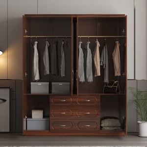 ZhiQu-pannello truciolare di vendita caldo per personalizzazione <span class=keywords><strong>armadio</strong></span> camera da letto <span class=keywords><strong>armadio</strong></span> mdf a 4 ante con specchi <span class=keywords><strong>armadio</strong></span> in <span class=keywords><strong>PVC</strong></span> plastica - Product Image 3