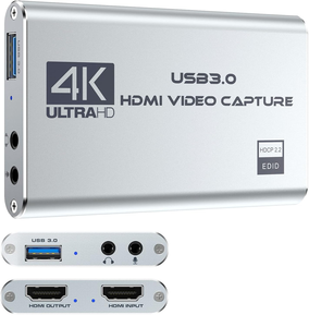 Tarjeta de Captura de Video para Streaming, Tarjeta de Captura HDMI a USB 3.0 4K, Dispositivo de Captura de Juegos 1080P 60FPS para <span class=keywords><strong>OBS</strong></span>, Twitch, <span class=keywords><strong>YouTube</strong></span> - Product Image 1
