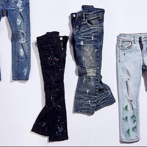Pantalones Vaqueros Ajustados Blancos Desgastados para Niños Pequeños de Boutique Store Boys - Product Image 4