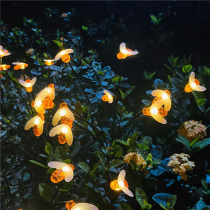 Lucioles solaires abeille abeille lumière feu de feu lampe Type Noël Jour jardin pelouse course lumière solaire lampe chaîne - Product Image 6