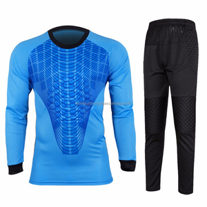 Professional Soccer Goalkeeper Uniform Set 100% Cotton Eco-Friendly Moisture-Wicking Customized Colors Logo Printing - Product Image 1