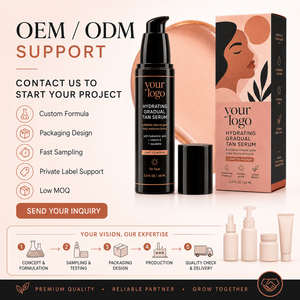 Suero bronceador gradual con vitamina E, fórmula natural OEM que brinda un bronceado radiante, inofensivo, hidrata, rellena la piel y proporciona un bronceado claro a medio. - Product Image 4