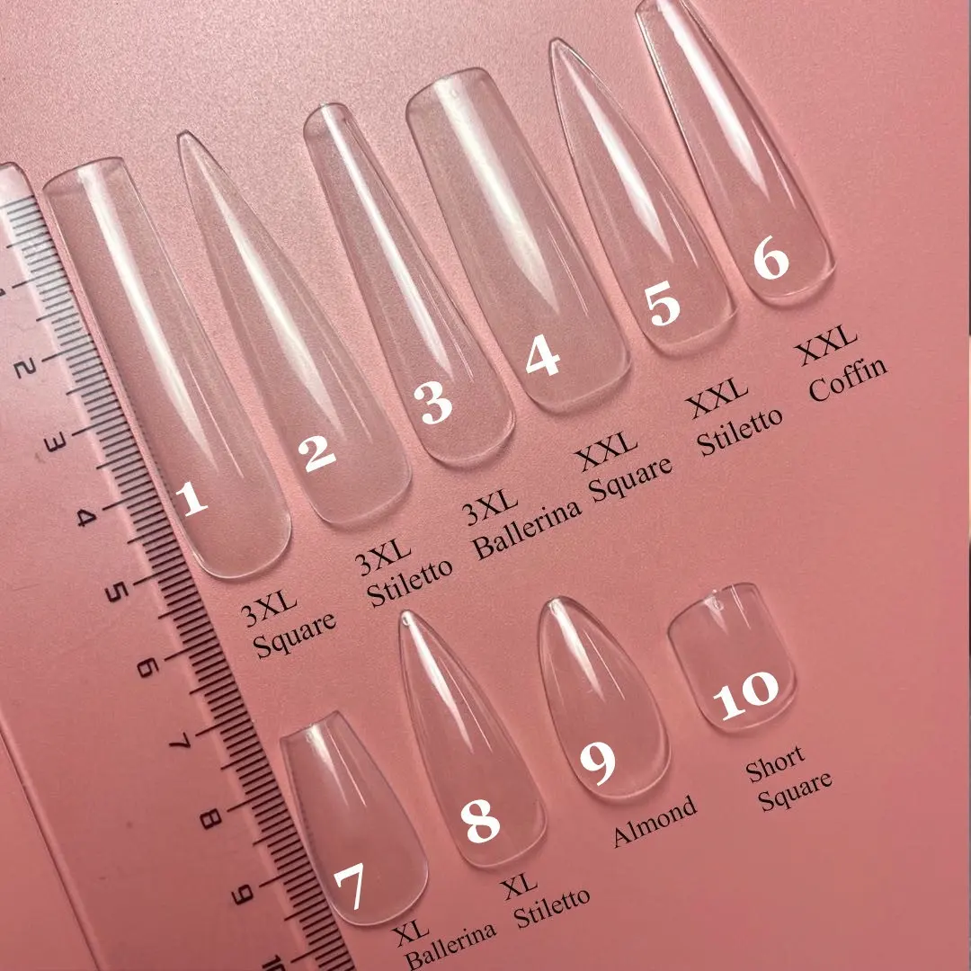 Factory Wholesale ABS 3X nail tip 360Pcs Box Long Stiletto Square Coffin Soft Gel Full Cover Nails