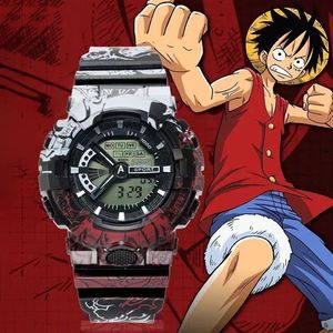 นาฬิกาแนวสปอร์ต One Piece ของผู้ชาย,นาฬิกาข้อมือแบรนด์หรูกันน้ำได้นาฬิกาดิจิทัลสไตล์ <span class=keywords><strong>G</strong></span> - Product Image 2