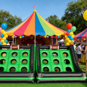 Ballon de football gonflable de qualité commerciale, idéal pour la location événementielle, coutures renforcées pour une durabilité accrue, garantie 1 an incluse - Product Image 1