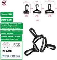 Sac personnalisé 15mm 20mm 32mm 38mm Accessoires Boucle de ceinture en plastique Crochet de 1 pouce en plastique pivotant