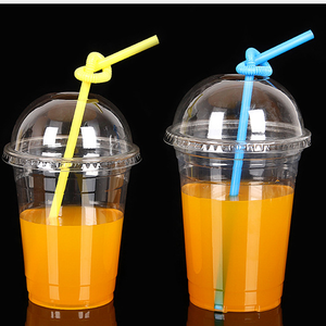 Customize disposable transparent beverage plastic cup milk cup daily cold drink cup