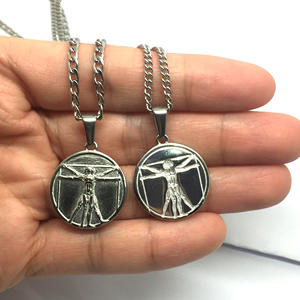 Pendentif pour homme, collier zwling péruvien en en acier inoxydable, pièce de monnaie ronde sculptée, pâques, de jésus, nouveauté, 1 pièce - Product Image 5