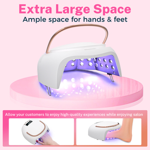 Lámpara de uñas Led Uv recargable 80W inalámbrico 2025 máquina de Gel de Metal secador de esmalte de uñas lámpara de cuidado inteligente blanca para uñas - Product Image 2