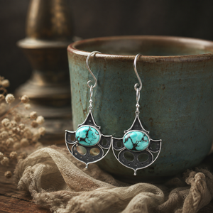 Pendientes de Color Turquesa Vintage, Estilo Retro, Pendientes Colgantes, Joyería de Moda Bohemia para Mujer, Venta al por Mayor - Product Image 6