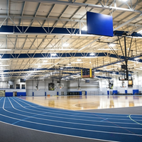 Bâtiment de terrain de sport de basketball intérieur à structure en acier, norme FIBA, à travée libre, certifié AISC, directement de l'usine