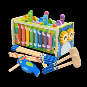 Whack-a-nốt ruồi đồ chơi bằng gỗ giảng dạy sớm khối câu đố bằng Gỗ Gõ đồ chơi bằng gỗ whack-a-nốt ruồi trò chơi - Product Image 6