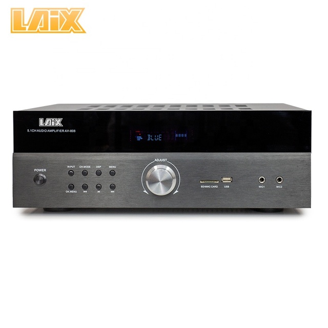 Laix Av-808 Hifi Ampli 5.1Amplifier Placa Profesional Guitarra De Audio Som Sonido Barra Equipo 5.1 Amplificador