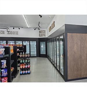 Hugecool Supermarket Display Walk in Cooler Puerta de vidrio Habitación frigorífica para bebidas en EE. UU. - Product Image 1