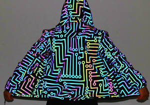 Reflecterende heren sport laser lichtgevende jas hiphop punk stijl jas tienermode hoodie voor club pub feest - Product Image 5