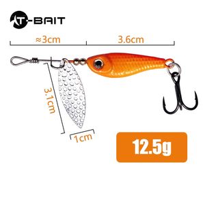 Appât vibrant à trois crochets leurre rotatif en métal avec gabarits en plastique légers et durables - Product Image 4