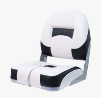 Siège de bateau pliable à dossier bas en vinyle marin, imperméable et résistant aux UV, pour petits bateaux