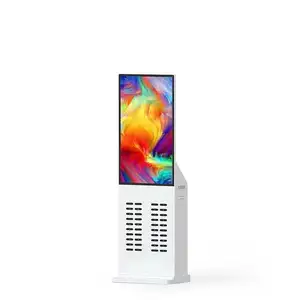 Máquina de venda automática 4G WIFI portátil com tela, estação de aluguel de carregamento rápido para celular, produtos em alta, com tela, 40 slots