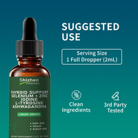 Gouttes liquides de soutien de la thyroïde avec Ashwagandha pour l'équilibre hormonal et la gestion du poids