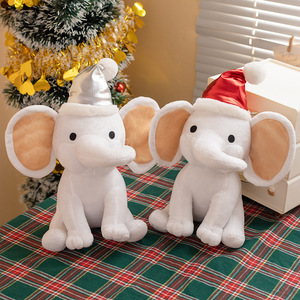 Elefante <span class=keywords><strong>de</strong></span> peluche rosa/gris personalizado, juguete <span class=keywords><strong>de</strong></span> animales <span class=keywords><strong>de</strong></span> peluche, sombrero <span class=keywords><strong>de</strong></span> Navidad bordado, relleno <span class=keywords><strong>de</strong></span> algodón PP, alivio del estrés, regalo <span class=keywords><strong>de</strong></span> Navidad - Product Image 4