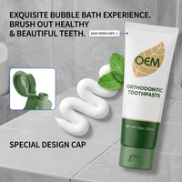 Dentifrice Orthodontique Adulte Marque Blanche Haute Teneur en Fluorure Anti-Caries Blanchissant Réparation de l'Émail pour Appareils Dentaires Menthe Usage Domestique