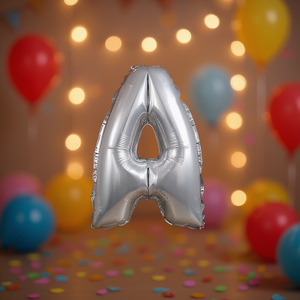 Paquete de globos de papel de aluminio con alfabeto plateado de tamaño pequeño de 40CM 12PACKS-para decoraciones de fiesta - Product Image 2