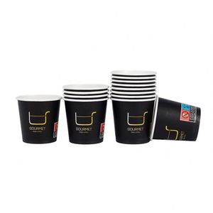 Gobelets en carton kraft blanc jetables compostables de 8, 12 et 16 oz pour café chaud, personnalisables avec manchons et couvercles - Product Image 1