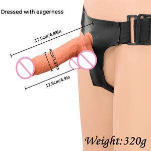 Wearable Adulto Lifelike Dildo Harness Soft Meat Masturbador Acessório para Safer Sex - Product Image 2