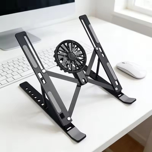 Support pour tablette PC de 18 pouces, mini ventilateur, support pliable pour dissipation de chaleur, support réglable en alliage d'aluminium, Portable, antidérapant - Product Image 2