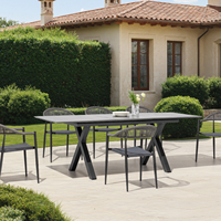 Uland jardin salle à manger ensemble balcon imperméable extérieur Relax meubles jardin alun osier chaises et table
