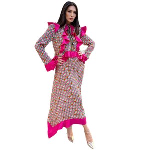 <span class=keywords><strong>2025</strong></span> Mới Mùa Thu Châu Âu Mỹ Qua Biên Giới Của Phụ Nữ Quần Áo Hợp Thời Trang Người Nổi Tiếng Dài Váy Xù Chắp Vá Eo Tương Tự - Product Image 5