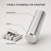 Goupille parallèle en acier inoxydable 304 DIN7 ISO8734, extrémité cylindrique 5 mm x 8 mm, goupille de positionnement de précision pour l'assemblage de machines