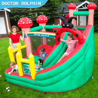 Château gonflable d'extérieur pour enfants, usage domestique, jouet sportif pour enfants, toboggan et maison de rebond, fête, installation facile, tissu Oxford, souffleur 450W