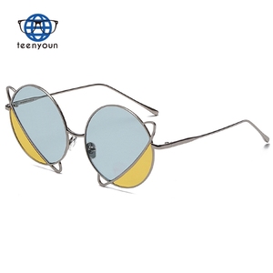 Женские солнцезащитные очки в металлической оправе - Product Image 4