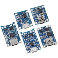 TP4056 18650 Lithium Battery Charging Board 4.2V 1A Overcharge Overdischarge Temperature & Short-Circuit Protection