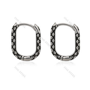 GZN Mais Recente Piercing de Aço Cirúrgico Joias por Atacado Anel de Segmento Articulado Par de Brincos de Aço Inoxidável - Product Image 6