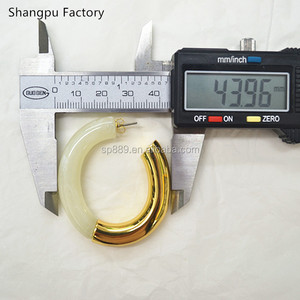 2025 nuovo arrivo <span class=keywords><strong>orecchini</strong></span> a cerchio in resina, - Product Image 4