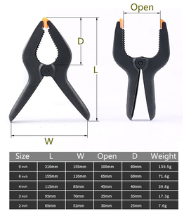 Một Loại Cường Độ Cao Nhựa Kẹp Nylon Mùa Xuân Clip Inch Kích Thước <span class=keywords><strong>2</strong></span> "3" 4 "6" 9 "Chế Biến Gỗ Plier Thợ Thợ Thợ Thợ - Product Image 5