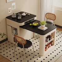 Ensemble table et chaises rectangulaires multifonctionnelles pliables et rétractables pour bureau et maison, avec emballage pour petits espaces