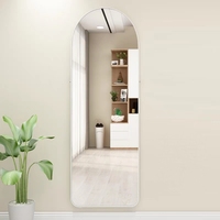 Miroir d'habillage moderne pour la maison Miroir de sol mural adhésif de style INS en alliage d'aluminium pleine longueur Matériau métallique