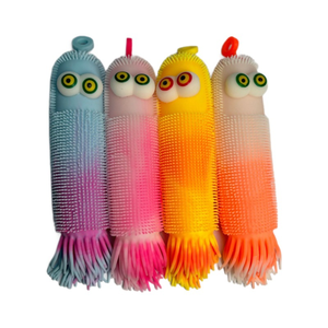 Juguete de resina luminoso de <span class=keywords><strong>dos</strong></span> colores con diseño de oruga de maíz, con ojos en relieve y efecto brillante, divertido para niños, ideal para decoración de bautizos y cumpleaños. - Product Image 1