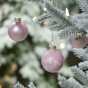 Factory Direct Pink Glossy Matte <strong>Glass</strong> <strong>Christmas</strong> Ball <strong>Ornament</strong> Set 5Cm BSCI Certified Pink Baubles for Xmas <strong>Tree</strong> Decoration - Product Image 2