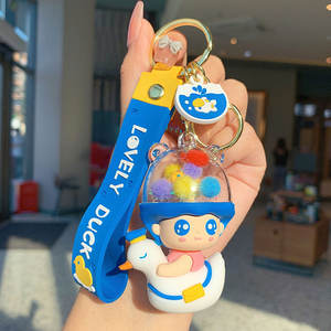 Lilangda – Pendentif de sac en caoutchouc 3D mignon pour garçons et filles, petits cadeaux d'Halloween, personnages de contes de fées, porte-clés canard voyageur, couple - Product Image 3