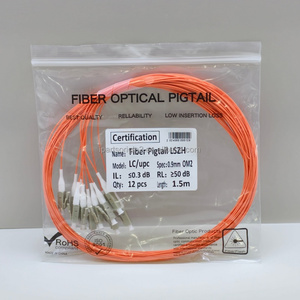 สายไฟเบอร์ออปติกแบบมัลติโหมด LC UPC OM2 สีส้ม LSZH ความยาว 1.5 เมตร สำหรับงานเดินสาย LAN ในศูนย์ข้อมูล จากโรงงานผู้ผลิต (OEM) ค่าการสูญเสียการแทรกต่ำ - Product Image 3