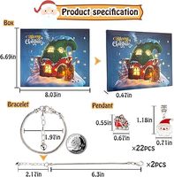 Calendrier de l'avent de noël Bracelets 2026 pour les filles 24 jours calendrier de compte à rebours de noël bijoux à bricoler soi-même faisant Kit cadeau