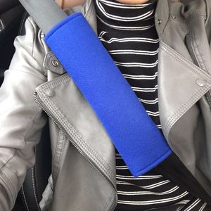 Fundas para cinturones de seguridad, almohadillas ajustables de poliéster para hombros, para adultos y niños, color azul oscuro, negro, azul claro, par - Product Image 3