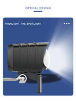Phare avant de vélo noir étanche IPX4 6V-60V ABS, faisceau bas/haut, klaxon, luminosité 287LUX, haut-parleur 80-120dB, alimenté par dynamo
