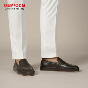 Handcrafted Custom Men's Loafers Top-Grain Cowhide Upper Calfskin Lining Slip-On Waterproof Breathable Anti-Slip Pointed Toe - Product Image 2